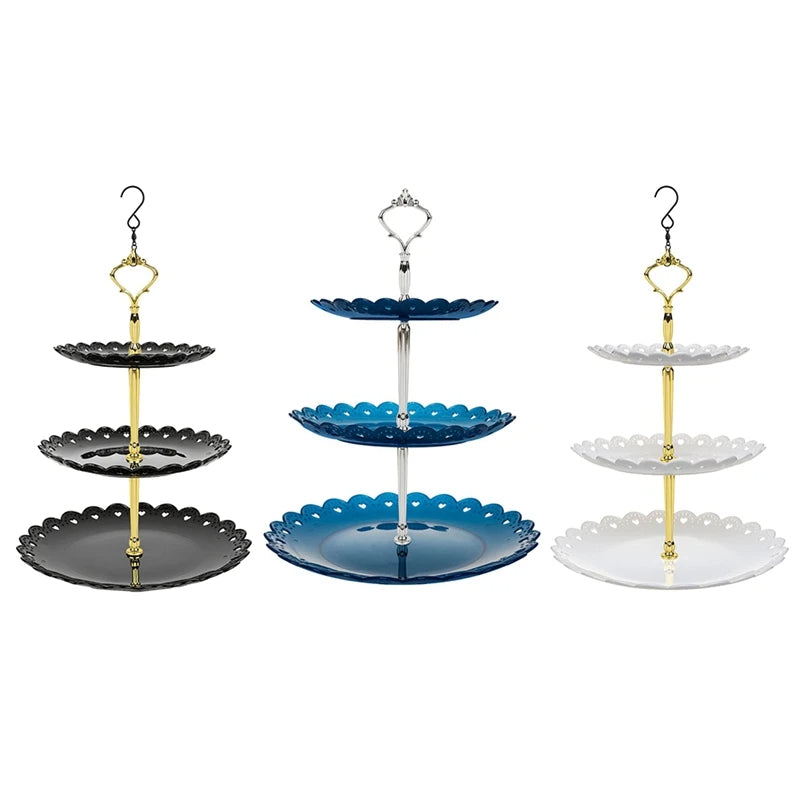 3-Tier Metal Hanging Bird Feeder and Bath for Outdoor Gardens