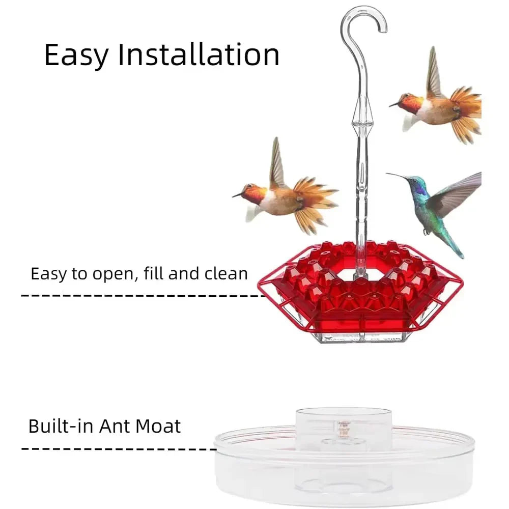 Ant-Proof Hummingbird Feeder with Hanging Perch for Outdoor Use