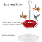 Ant-Proof Hummingbird Feeder with Hanging Perch for Outdoor Use