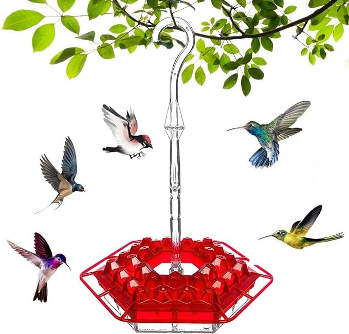 Ant-Proof Hummingbird Feeder with Hanging Perch for Outdoor Use