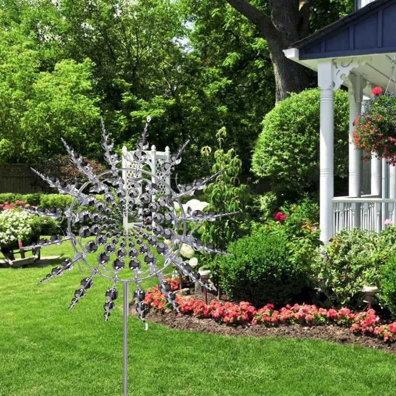 Anti-Rust Kinetic Metal Wind Spinner - Decorative Garden Windmill