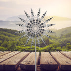 Anti-Rust Kinetic Metal Wind Spinner - Decorative Garden Windmill