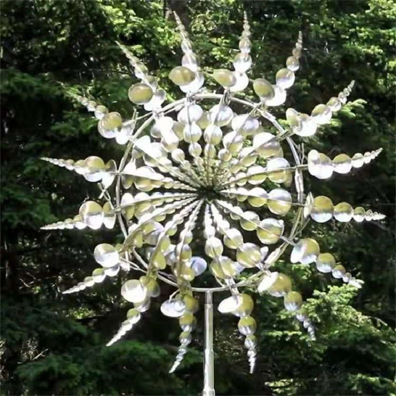Anti-Rust Kinetic Metal Wind Spinner - Decorative Garden Windmill