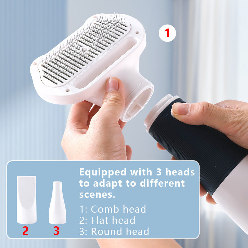 Dog Hair Dryer and Grooming Brush Combo - 3-in-1 Pet Grooming Tool