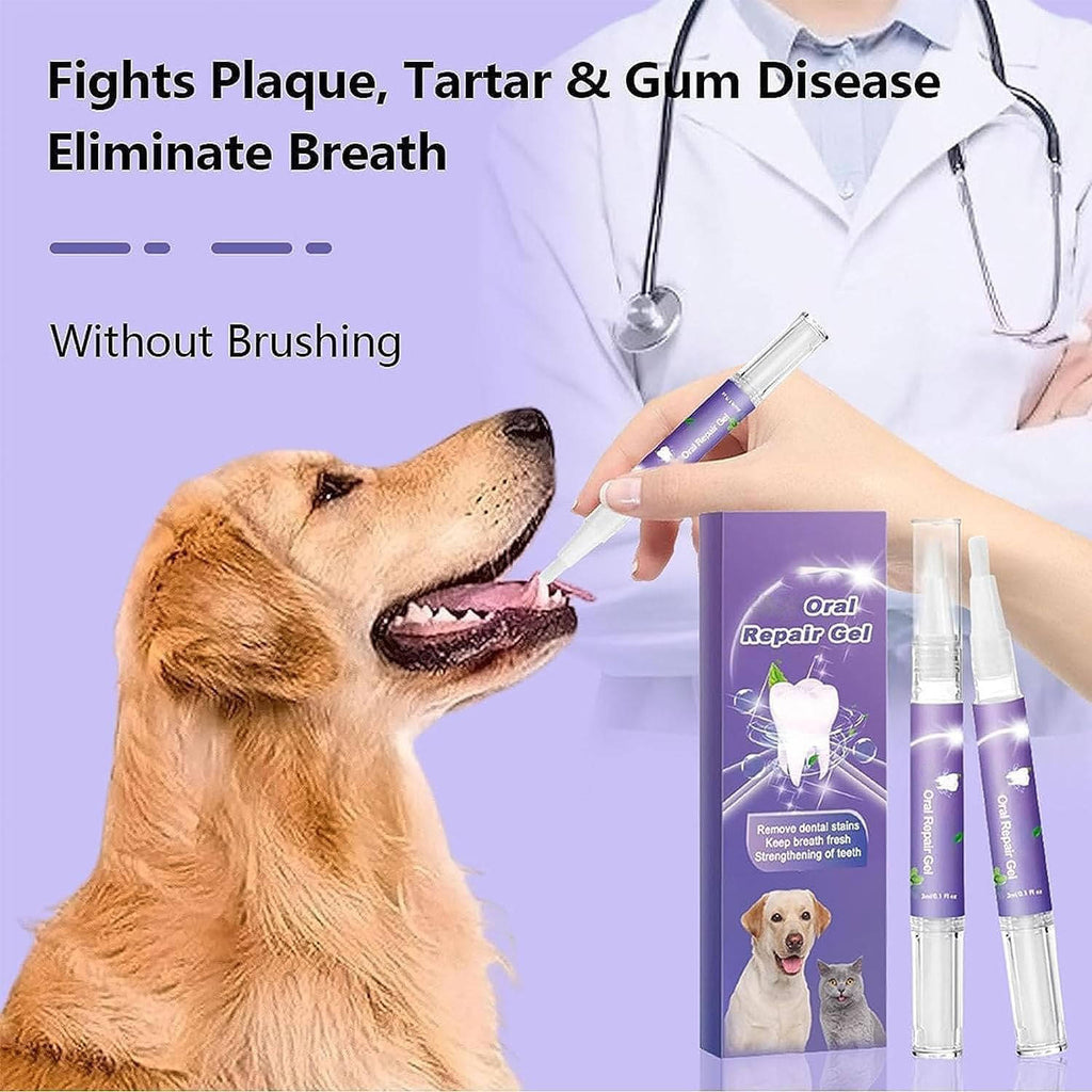 Dog Oral Repair Gel - 3 Pack - Dental Care for Dogs - Soothing Formula