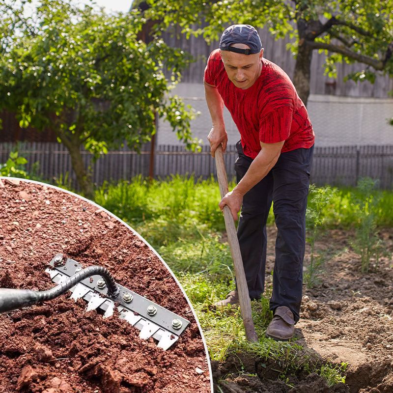 Durable Lawn Rake with Versatile Handle for Efficient Yard Cleanup