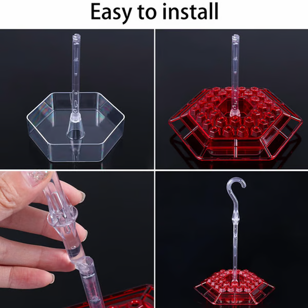 Hummingbird Feeder with Ant Moat - Glass Hanging Bird Feeder for Outdoor Use