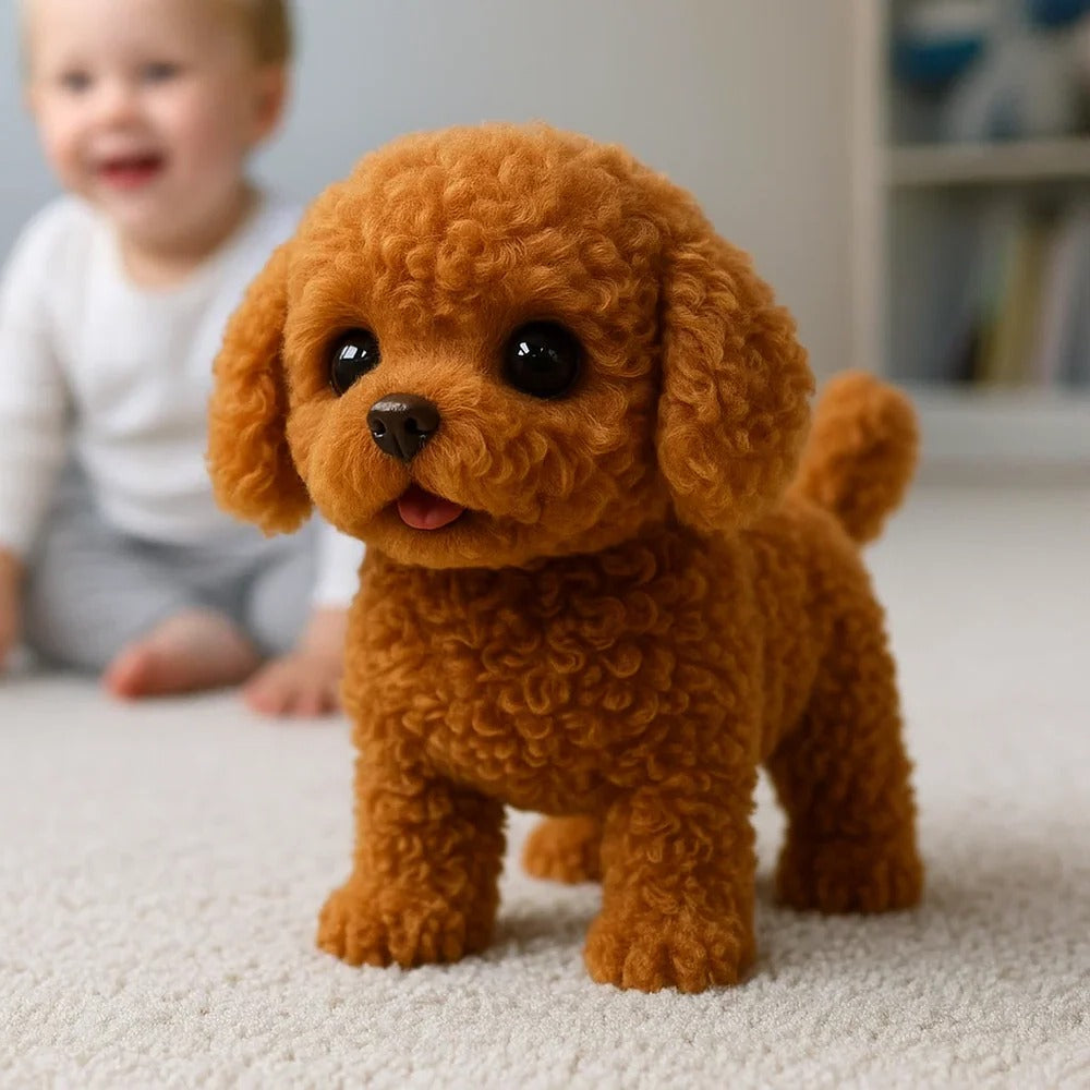 Interactive Plush Puppy Toy - Realistic Design for Play and Cuddling
