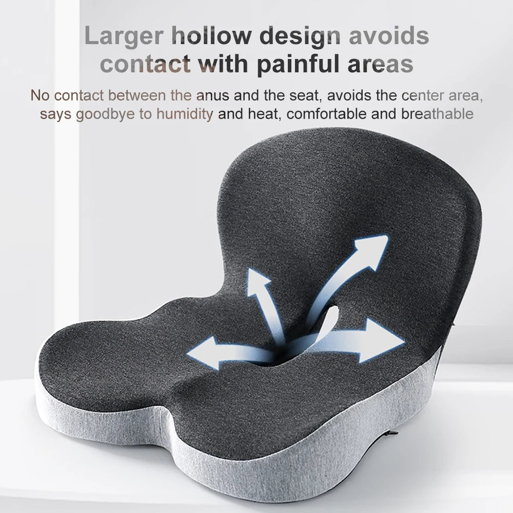 Memory Foam Lumbar Support Pillow for Office Chair and Car Seat