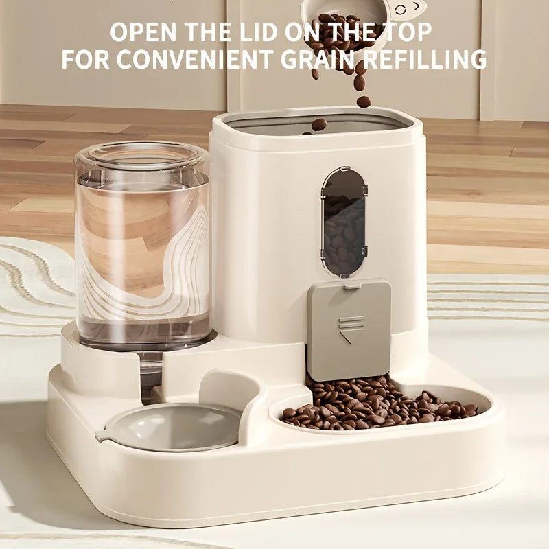 Pet Feeder and Water Dispenser for Dogs and Cats - Dual Function Design