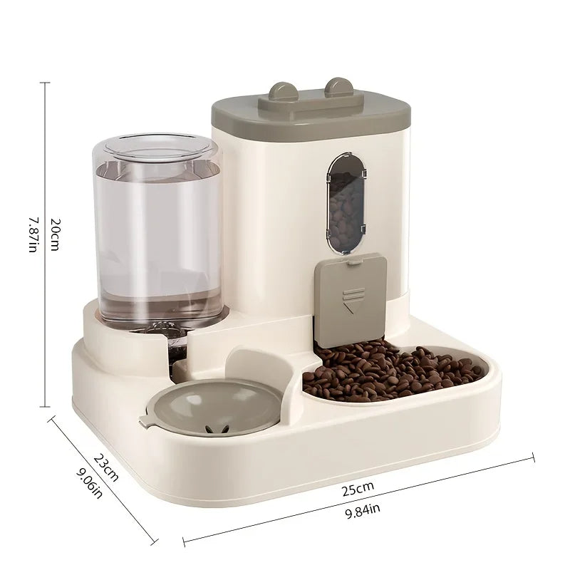 Pet Feeder and Water Dispenser for Dogs and Cats - Dual Function Design