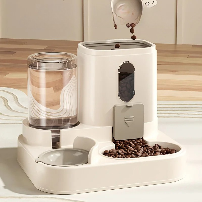 Pet Feeder and Water Dispenser for Dogs and Cats - Dual Function Design