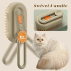 Pet Steam Grooming Brush - 3-in-1 Design for Efficient Pet Care