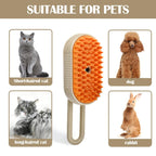 Pet Steam Grooming Brush - 3-in-1 Design for Efficient Pet Care