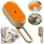 Pet Steam Grooming Brush - 3-in-1 Design for Efficient Pet Care