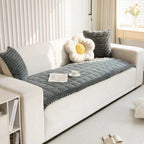 Plush Sofa Slipcover for Couch Protection - Soft Fabric, Modern Design