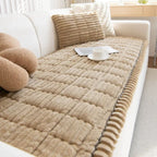 Plush Sofa Slipcover for Couch Protection - Soft Fabric, Modern Design