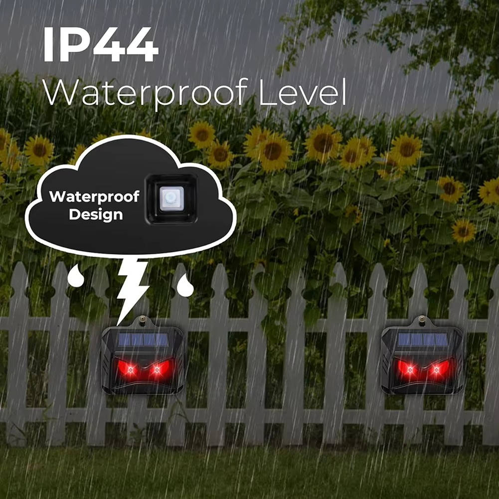 Solar Ultrasonic Animal Repellent - 2-Pack, Eco-Friendly Outdoor Deterrent