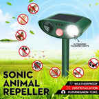 Solar Ultrasonic Chipmunk Repeller - Effective Outdoor Pest Control Device