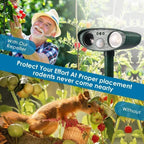 Solar Ultrasonic Chipmunk Repeller - Effective Outdoor Pest Control Device