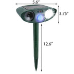 Solar Ultrasonic Chipmunk Repeller - Effective Outdoor Pest Control Device