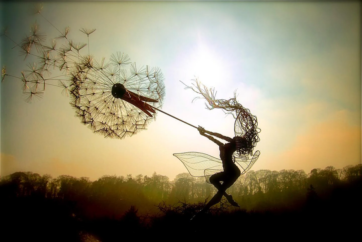 Whimsical Garden Decoration - Dancing Spirits - Outdoor Fairy Decor